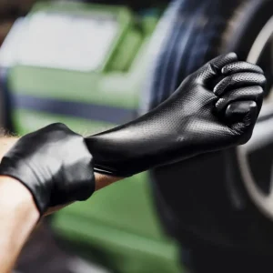 Рукавички нітрилові неприпудрені нестирильні - MERCATOR GoGrip Black L 50 шт. (RP30023004)