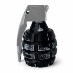 Заглушка на фаркоп «Граната Ф-1» з металевою чекою (Ручне фарбування)