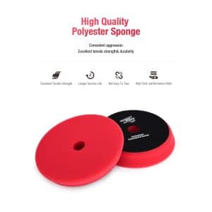 Полірувальний круг-пад поролоновий ShineMate 6" Flat-Face FOAM PAD RED ультра м'який з плоскою поверхнею (T10)