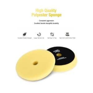 Полірувальний круг-пад поролоновий ShineMate 6" Flat-Face FOAM PAD YELLOW середньої жорсткості з плоскою поверхнею (T80)