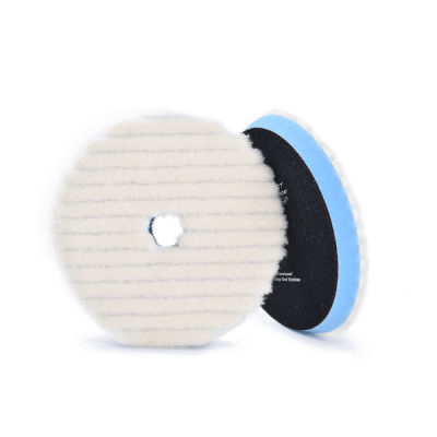 800x800-1000x1000 Полірувальний круг-пад вовна ShineMate 134MM BLUE STRIPED WOOL PAD з коротким ворсом у смужку (T140)