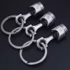 piston-06 Автомобільний міні-брелок «Поршень двигуна» металевий, сріблястий