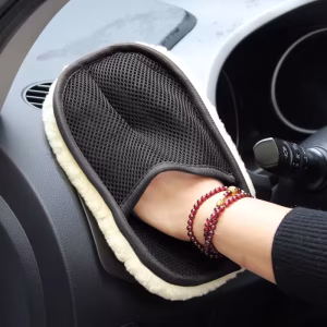 wool-car-wash-glove-bikesmile М'яка вовняна рукавиця для миття авто