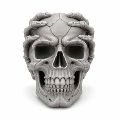 Заглушка на фаркоп «Череп з руками» — 3D-друк