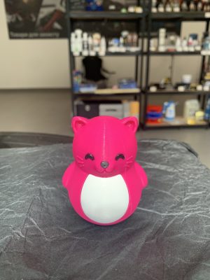 Рожевий 3D кіт-похитун (7х8 см) — твій особистий антистрес та милий сувенір