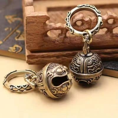 Вінтажний латунний брелок-дзвіночок Таоті 1 шт